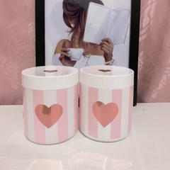 Kit Porta Pincéis Treco e Porta Algodão Pinça Cotonetes Rose Gold - Super Vaidosa Store