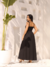 Vestido Alfaiataria Alça Finas Elástico Forrado Elegante Casual - comprar online
