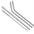 Kit Canudos Inox Reutilizável Com 3 Canudos + Limpador