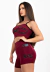Short Fitness Cintura Alta Marsala com Elástico Racy REF: CLGA4 - loja online