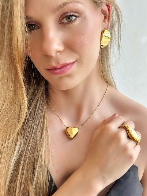 Colar Coração gold