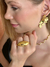 Anel duplo Ovalado - Banho a ouro 18k e prata 925 - loja online