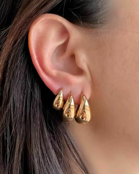Brincos Gotas - Folheado a Ouro 18K e Prata 925