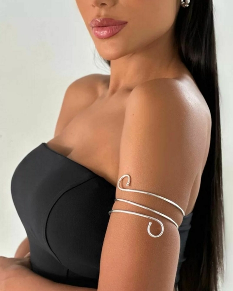 Bracelete Superior Voltas - Folheado a Prata 925 Aro Curve