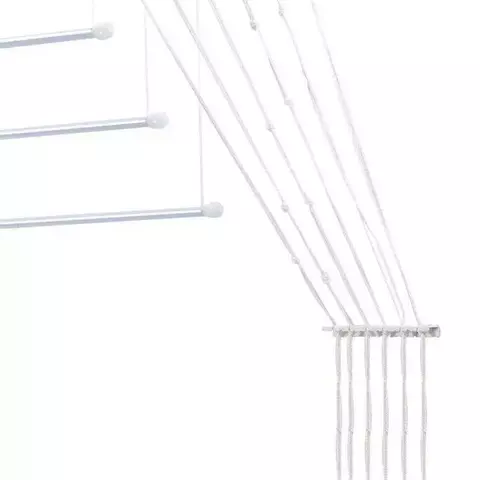 VARAL DE PAREDE/TETO PRATICO AÇO BRANCO 1M