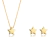 CONJUNTO ESTRELA LUISA EM BANHO DE OURO 18K