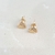 BRINCO DE CORAÇÃO COM ZIRCONIA BANHADO EM OURO 18K