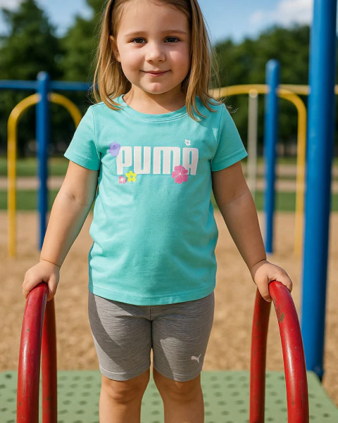 Conjunto Infantil Puma Verde Água