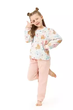 Pijama Infantil Menina Urso Fleece