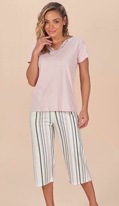 Conjunto calça capri 100% algodão