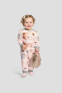 Body urso coração algodão
