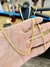 Corrente Cadeado Duplo 3mm Fecho Duplo Banhada A Ouro 18k