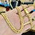 Corrente Grumet Lacraia 10mm Fecho Trava Dupla Banhada A Ouro 18k