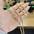 Corrente e Pulseira Lacraia 5mm Fecho Duplo Banhado A Ouro 18k