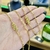 Corrente e Pulseira Cadeado Alongado 3mm Fecho Duplo Banhado A Ouro 18k - comprar online