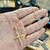 Corrente Veneziana 1mm Com Pingente Cruz Inri P Banhados A Ouro 18k