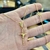 Corrente Veneziana 1mm Com Pingente Cruz Amarrado P Banhados A Ouro 18k