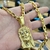 Corrente Cadeado 8mm Com Pingente Face De Cristo M Banhados A Ouro 18k