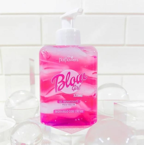 HotFlowers Blow Girl Morango com Creme - Gel Hidratante para Virilha 320ml