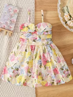 Vestido de flores de verano para niñas