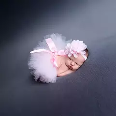 Adorable Tutú de Ballet Rosa y Conjunto de Diadema