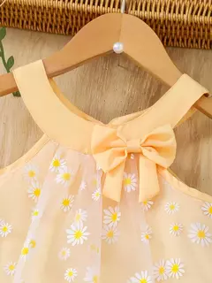 Adorable Vestido de Malla con Estampado de Margaritas en internet