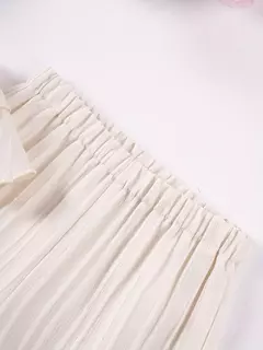 2 piezas de camiseta texturizada de color sólido, pantalones anchos casuales - tienda en línea