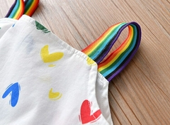 vestido de verano transpirable para niñas arcoiris - comprar en línea