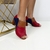 PEEP TOE COURO LEGÍTIMO VERMELHO
