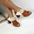 PEEP TOE COURO LEGÍTIMO CARAMELO