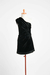 Vestido Curto Preto Cetim e Miçanga uma Alça Le Lis Blanc - comprar online