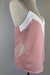 Regata rosa e branca poliester - Dip Chic Brechó Boutique