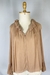 Blusa Rosé Gola Babados - Dip Chic Brechó Boutique