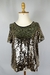 Blusa Preta Paete Dourado - comprar online