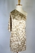 Vestido Poliester Cetinado Conchas Douradas - Dip Chic Brechó Boutique