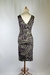Vestido Neoprene Marrom Folhagens - loja online