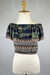 Blusa Estampa Farm Azul Marinho - comprar online