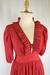Vestido Longo vermelho com ombreiras e drapeado na internet