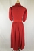 Vestido Longo vermelho com ombreiras e drapeado - loja online