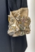 Vestido preto curto manga bege miçangas - loja online