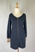 Vestido preto curto manga bege miçangas - Dip Chic Brechó Boutique