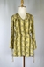 Vestido seda estampa cobra amarelo marrom - comprar online