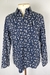 Camisa Manga Longa Azul Marinho Floral Cavalera - Dip Chic Brechó Boutique
