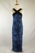 Vestido Longo Azul e Preto BluK - comprar online