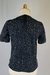 Blusa Estrelinhas Preta Shoulder - Dip Chic Brechó Boutique
