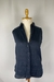 Camisa Sem Manga Linho Azul Marinho - Dip Chic Brechó Boutique