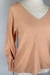 Blusa coral manga drapeada - Dip Chic Brechó Boutique