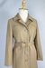 Trench Coat Lã Pespontado Marrom - comprar online