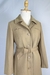 Imagem do Trench Coat Lã Pespontado Marrom