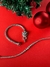 Pulsera rodinada con piedras cubicas en degradé